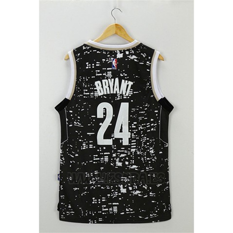 Camiseta Luces De La Ciudad Los Angeles Lakers Kobe Bryant #24 Negro
